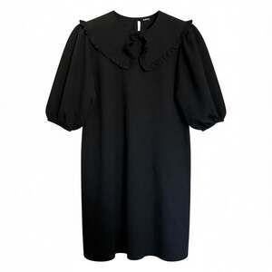 Zara Black Ruffle Cut Out Dress Size Small Goth Core